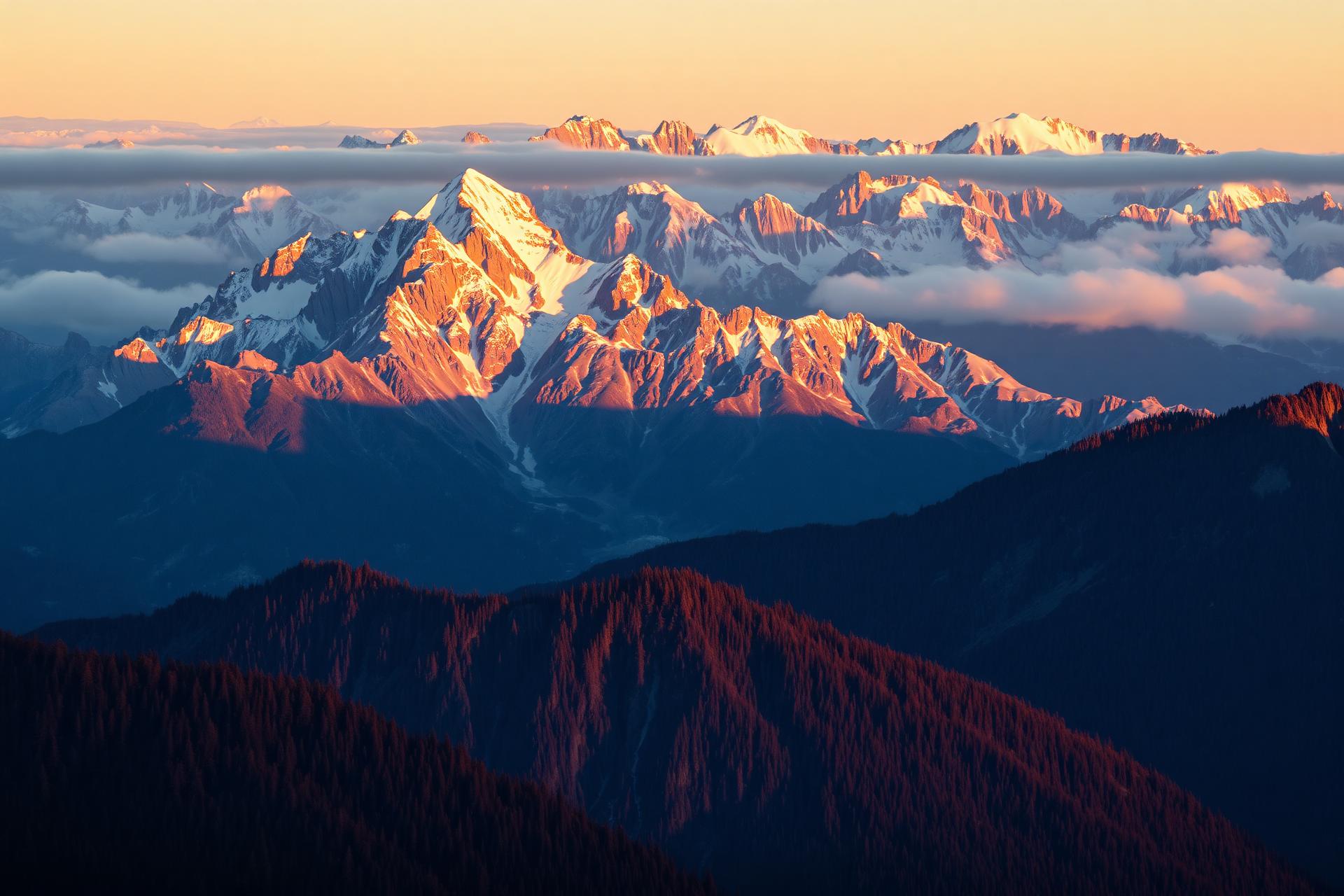 Colorado Rocky Mountains at sunrise